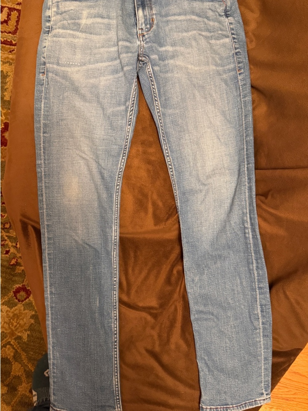 Men's Straight Jeans in Light Blue Denim